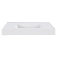 Mia 900mm Matte White Wall Hung Basin with Overflow